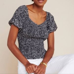 NWT Anthropologie Aurelia smocked floral top Size: L